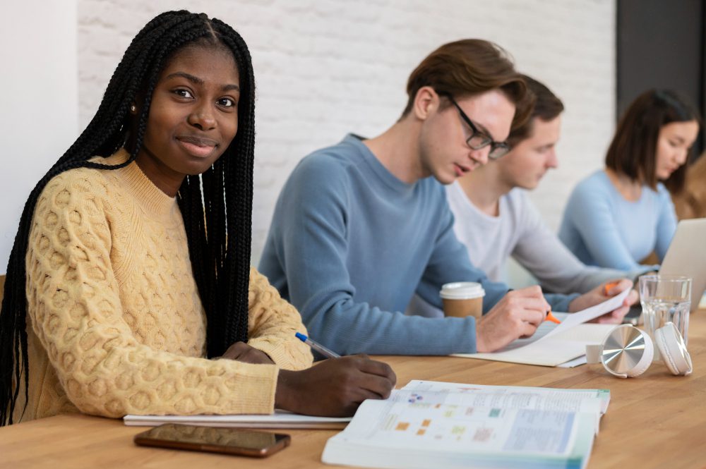 Empower the Next Generation of Leader Group of successful multiethnic business team with digital devices.